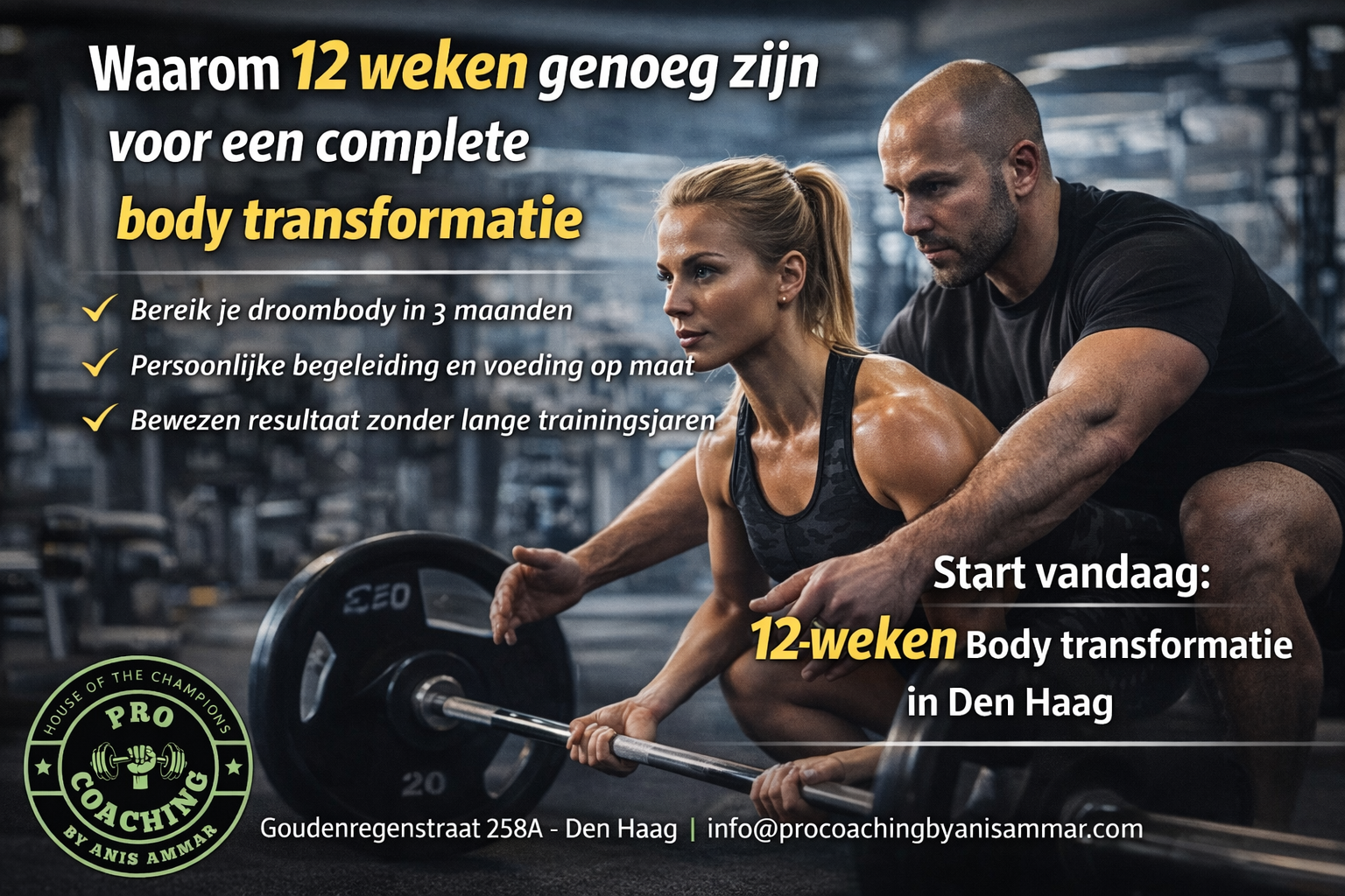 12 weken body transformatie pro coaching den haag
